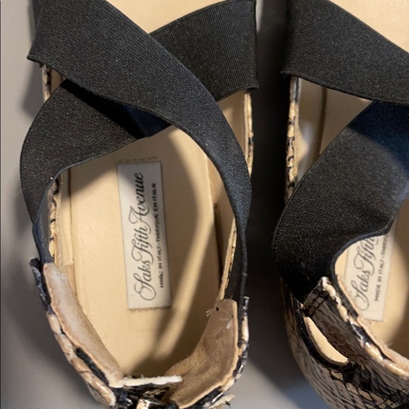 SAKS 5th Ave XCross Python Ballet Flats Blk Roccia. Never worn! - Picture 3 of 9